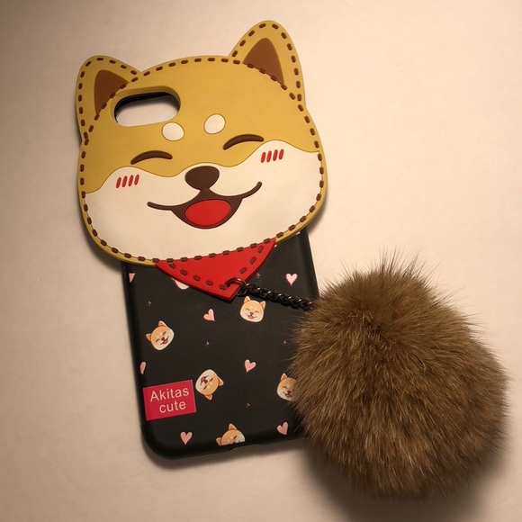 Dog Shiba Inu Iphone 8 Plush Ball Case